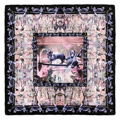 silk-scarf-mocomoco-berlin-street-art-motif-berlin-salamidoggy-artist-cazl-pink-black-140x140cm