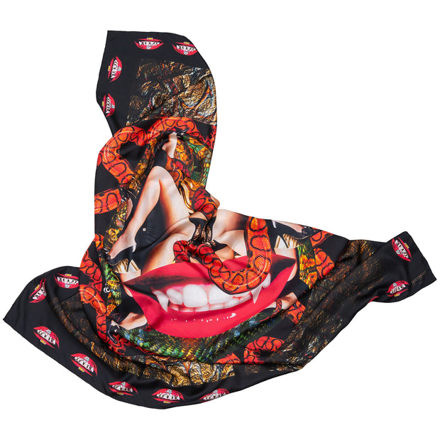 street-art-silk-scarf-by-mocomoco-berlin-motif-new-york-artist-collagism-motif-lust-flesh-red-black-bronze-140x140cm-lying-folded-in-bird-wing-shape